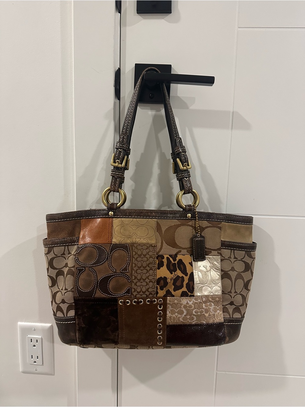 Rare Vintage Coach Hamptons Signature Patchwork Gallery Tote (2008)